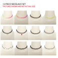 thumbnail image 3 of BodyJ4You Ensemble de 12 Pcs Collier Ras-du-Cou Breloques Colorées Extensible Élastique Bijoux Femmes Fille Enfants Coffret Cadeau, 3 of 8