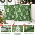 thumbnail image 2 of SANMADROLA Christmas Throw Pillow Covers, 18x18 Throw Pillows Soft Plush Cushion Covers, Set of 2 Xmas Tree Pillowcases Holiday Festivals Winter Home Decor Sofa Couch Bed Porch, Green, 2 of 9