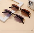 thumbnail image 2 of Frameless Sunglasses With Gradient Lens UV400 Protection Plastic And Metal Frame Eyewear Classic Style Eyewear, 2 of 2