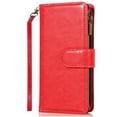 thumbnail image 4 of Leather Wallet Case with Zipper Pocket for Samsung Galaxy A26 5G - Red, 4 of 4