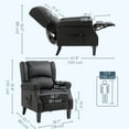 thumbnail image 3 of HOMCOM Massage Recliner Chair Push Back Recliner Armchair with Footrest, 3 of 10