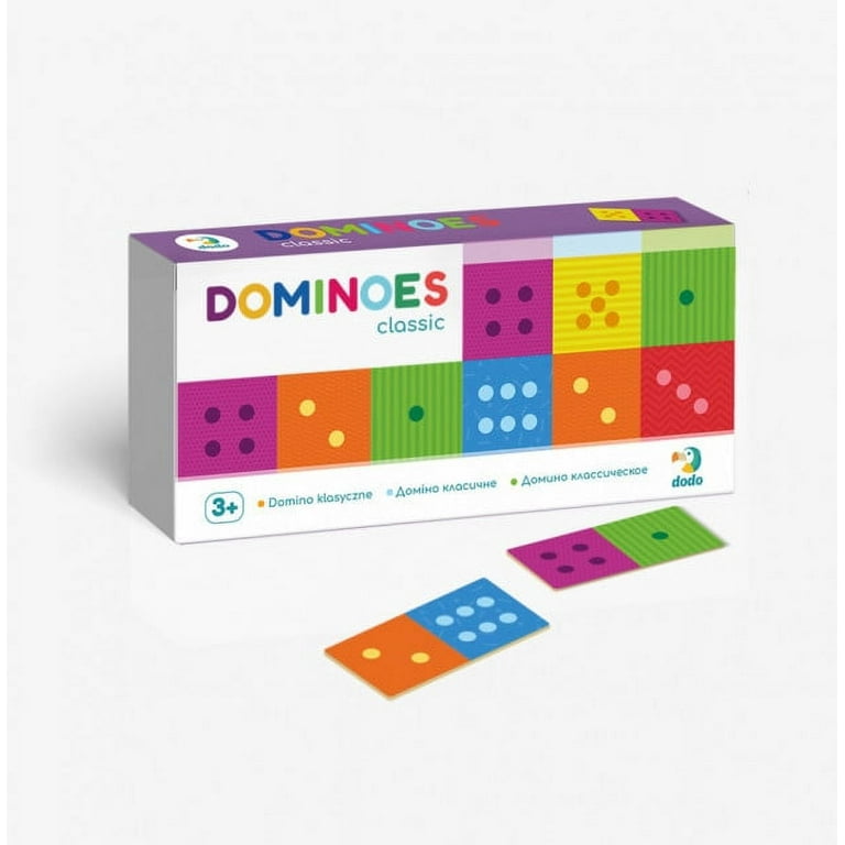 Сolorful Dominos Game for Kids 28 Cards Classic Dominoes Board