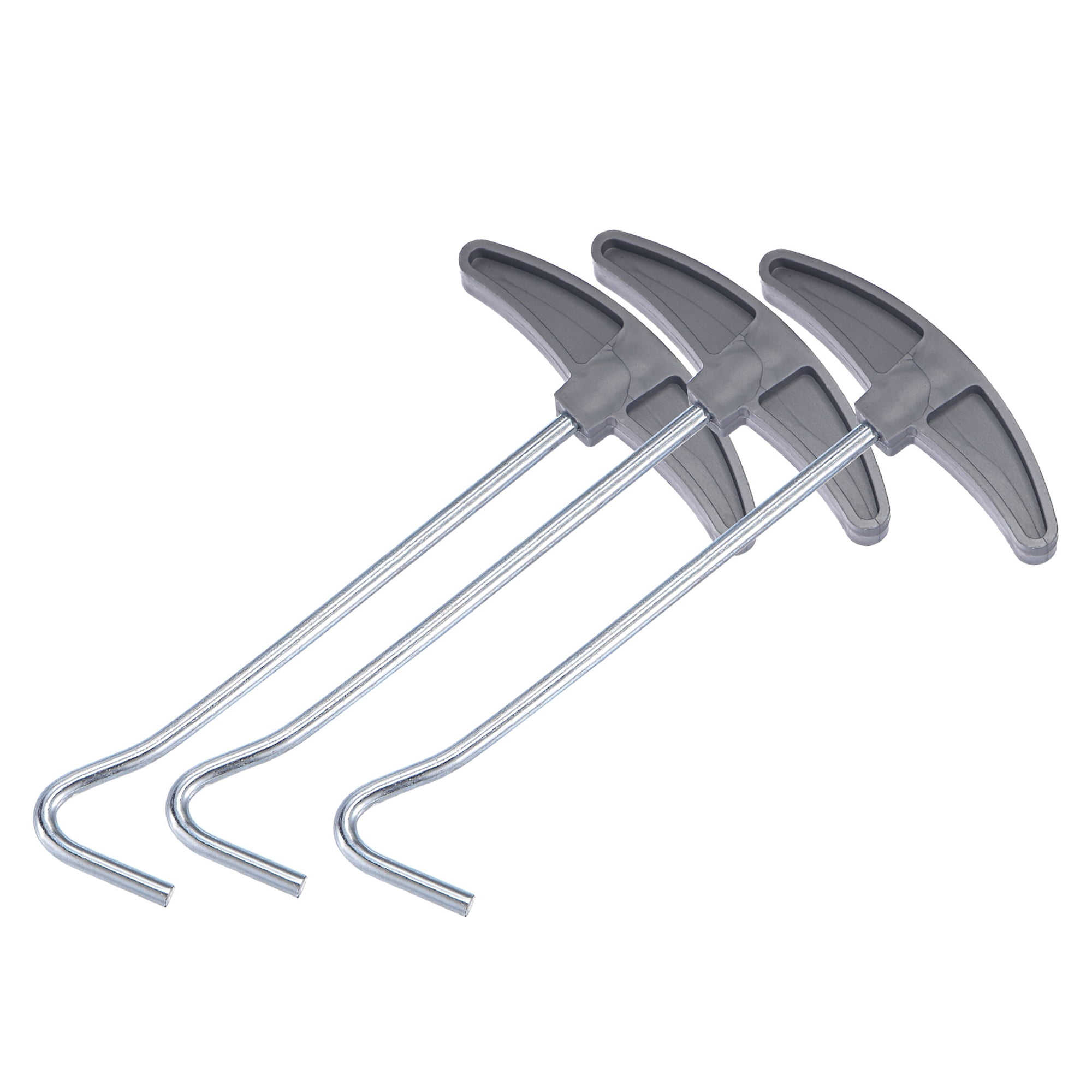 Uxcell Plastic Handle Steel Ground Stake Extractor Tent Peg Ground Hook