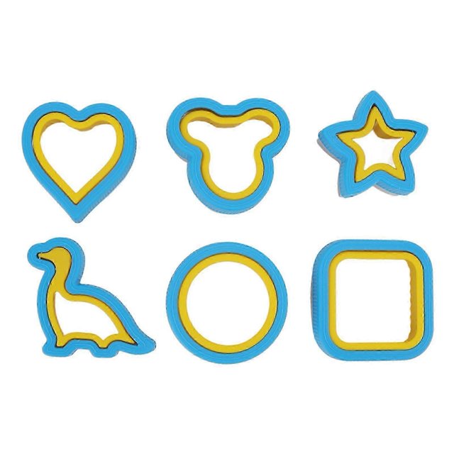 Sandwich Cutter Prevent Slip Rust Proof Cartoon Bread Press Mold for Pancake Rice Cheese Fruits 6pcs