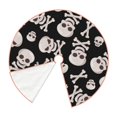 thumbnail image 2 of KLL black white Skull bone Christmas Tree Skirt 30" ,Party Decorations Farmhouse for Christmas Decorations Holiday Party, 2 of 6