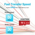 thumbnail image 5 of KOOTION 64GB Micro SD Card 5 Pack Micro SDXC Memory Card with Adapter UHS-I, U1, 5 of 7