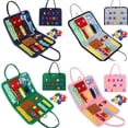thumbnail image 2 of Juguetes Educativos Montessori para bebé, aprendizaje temprano, hebilla de entrenamiento, juguetes sensoriales, tablero ocupado, regalo, 2 of 4