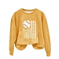 thumbnail image 2 of Sales Today Clearance Oversized Crewneck Sweatshirt Women Women's Baseball Printed Crew Neck Multi Color Multi Size Crew Neck Hoodless Long Sleeve Sweatshirt, 2 of 5