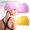 Pink+Yellow, variant on 2-Pack Swim Cap, Swimming Cap Man Women, Pure Color PU Coating Comfortable and Not Tight, Swimming Cap for Women Long Hair
