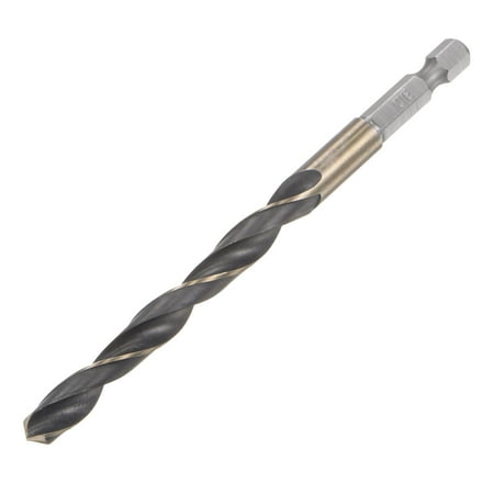 

Uxcell High Speed Steel Twist Drill Bit 8mm Drilling Dia. with 1/4 Inch Hex Shank 116mm Length