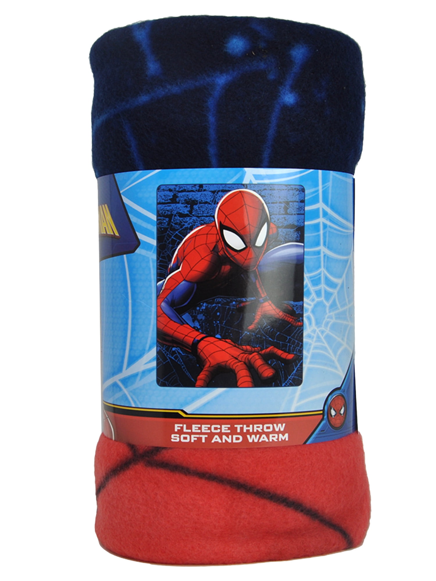 Marvel SpiderMan Boys 45" x 60" Fleece Throw Blanket  Lines