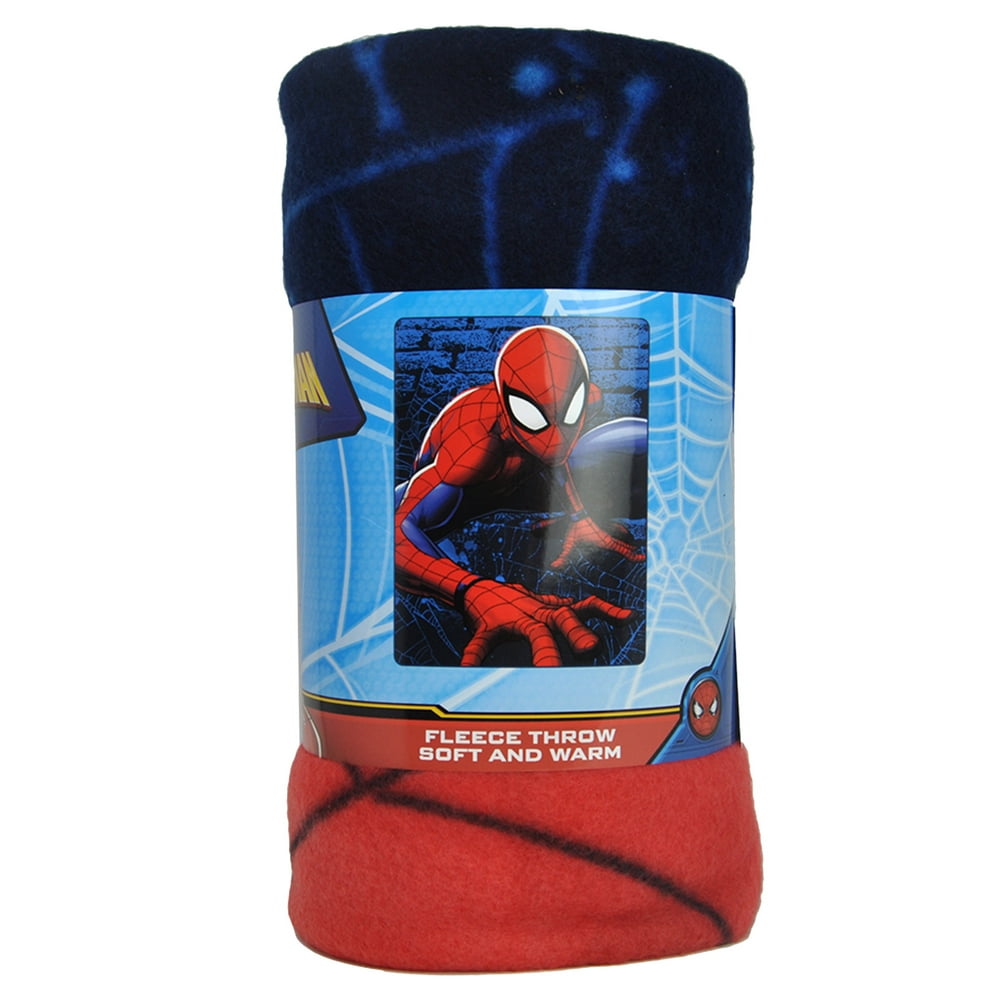 Marvel SpiderMan Boys 45" x 60" Fleece Throw Blanket  Lines