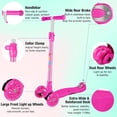 thumbnail image 4 of 3 Wheel Kick Scooter for Kids, Adjustable Height, Light  Wheels, Easy to Assemble, Safe &, 4 of 6