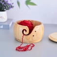 thumbnail image 2 of Cuenco de madera tejido de lana FlkwoH, línea de aguja, cuenco de almacenamiento redondo, cinturón de madera de pino, 2 of 2