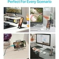 thumbnail image 5 of BLACK+DECKER Folding Phone Stand for Desk, iPhone Stand Holder, Adjustable and Portable, Folds Down Flat, for Office, Gaming, Bed, Travel, Phone Kickstand, 5 of 8