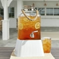 thumbnail image 2 of Better Homes & Gardens Glass 2 Gallon Ribbed  Beverage Dispenser with Acacia Wooden Lid, 2 of 5