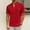 01 Red, variant on Awdenio Mens Shirts Casual Short Sleeve Shirt Summer Beach Hippie Tshirt Band Collar Shirt for Men