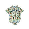 thumbnail image 1 of Wassery Newborn Baby Girls Summer Jumpsuit 3 6 12 18 Months Infant Girls  Animal Print Short Sleeve Lapel Romper Shirts Casual Party Streetwear, 1 of 8