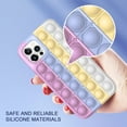 thumbnail image 6 of Fidget Toys Phone Case,Push Pop Bubble Protective Cute Cover for iPhone 12 PRO MAX Mini Sensory Fidgets Toy Fidget Popitz Anxiety Relief Autism Phone Case - Pink White, 6 of 7