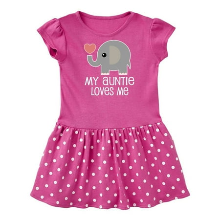 

Inktastic My Auntie Loves Me Niece Gift Gift Toddler Girl Dress