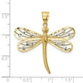thumbnail image 4 of 14k Yellow with White Rhodium Two-tone Gold Dragonfly Pendant, 4 of 5