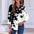 thumbnail image 6 of TaTaai Women Long Sleeve Collared Casual Printed Shirt Button Down Top Ladies Office Commute Daily Wear Soft Comfortable Non See Through Versatile Blouse Gift, 6 of 6