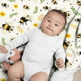 thumbnail image 2 of Bee Blanket Sunflower Floral Blanket - Plush Flannel Flower Bee Blanket for Couch Bed Sofa - 40"x50" Bee Decor for Girls Boys - Gift for Bees Lovers Floral Throw Blanket for All Seasons, 2 of 5