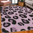 thumbnail image 3 of Animal Decorative Rug, Leopard Animal Skin Pattern in Abstract Style Wild Safari Jungle Theme, Quality Carpet for Bedroom Dorm and Living Room, 6 Sizes, Pale Lilac, by Ambesonne, 3 of 4
