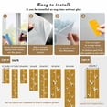 thumbnail image 6 of Japanese Style Window Privacy Film, Vintage Art Cranes Ocean Wave Yellow Static Cling UV Sun Blocking Heat Control Window Tint Day and Night, Non-Adhesive One Way Windows Privacy Cover 23.6''x59'', 6 of 7