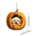thumbnail image 3 of Hangs Acrylic Cute Pumpkin Puppy Holiday Pendant Decorative Car Rearview for Festive Atmosphere 2PCS, 3 of 8