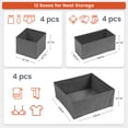 thumbnail image 4 of RFAQK Dresser Drawer Organizers Clothes - 12 Pack Underwear Organizer for Nursery and Baby Clothes - Closet Dividers and Storage Bins for Bra, Towels, Socks, Pants, Belt, Tie, 4 of 6
