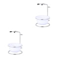 thumbnail image 2 of Jumpingount Estante de almacenamiento Soporte para tazones Multipropósito Mano de obra fina Hierro Ahorro de espacio exquisito Estilo simple Blanco 2Conjunto, 2 of 6