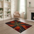thumbnail image 2 of ODIKA Volcano Deep Glowing Formation Bold Orange Crimson Pile Volcanic Stain Resistant Low Profile for Dorm Room, Small Living Apartment, 2 of 7