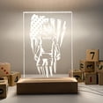thumbnail image 4 of Custom Personalized Free Engraved LED Wood Stand Night Light Up Lamp Boys Table Desk Sports USA Flag Football Player Design Room Décor Gift, 4 of 6