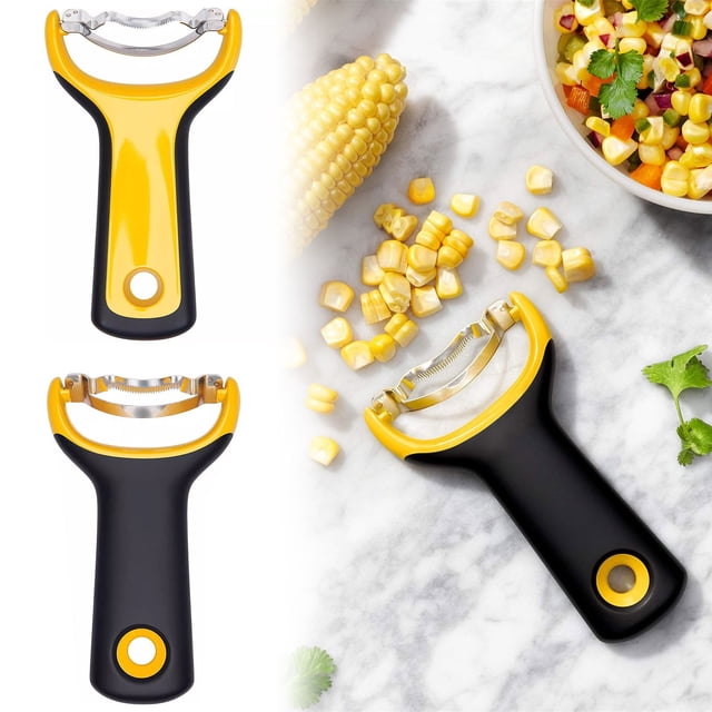 Spring Stainless Corn Peeler – Corn On The Cob Stripper Tool – & Efficient Kernel Remover Tool – Easy To Use Kernel Cutter Dishwasher Kitchen Gadget