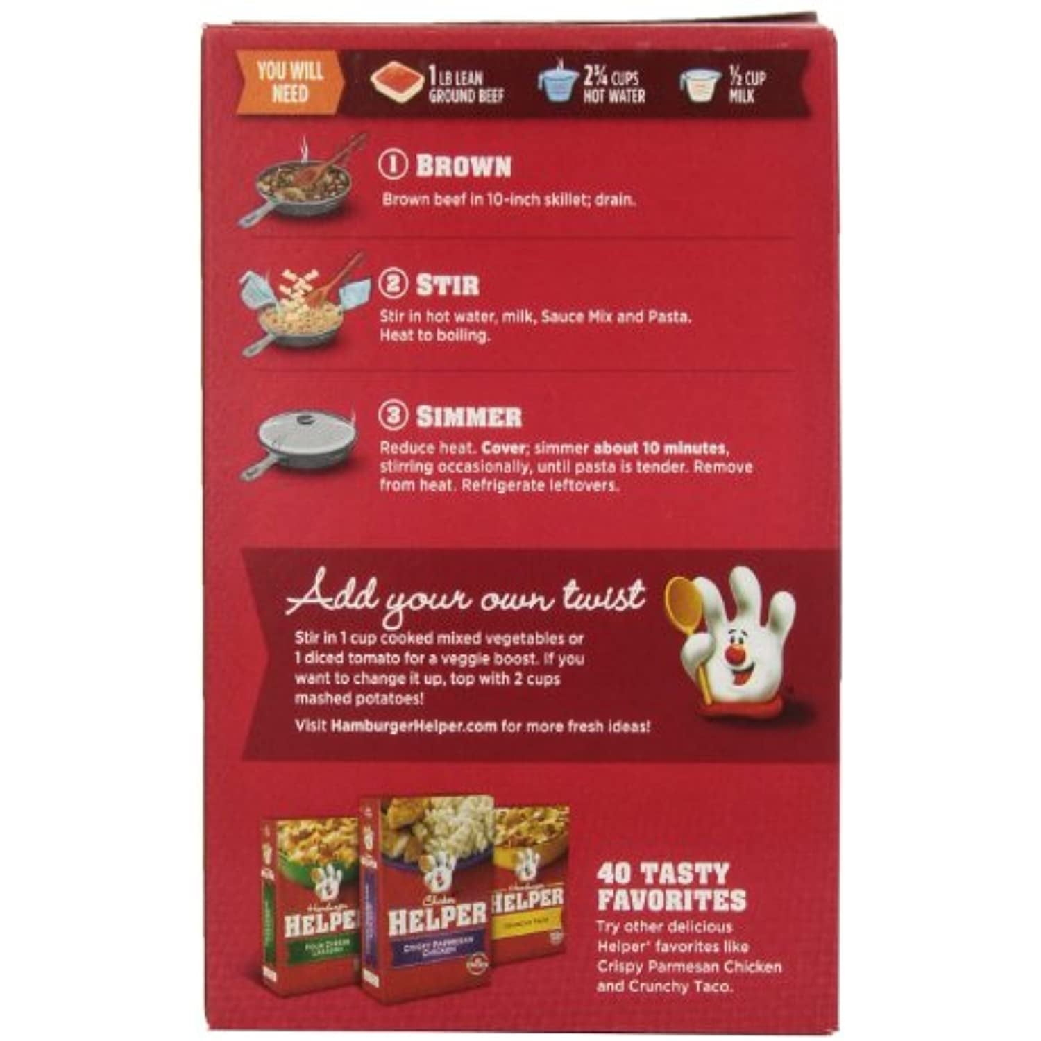 Betty Crocker Hamburger Helper, Salisbury, 6.2 Oz (Pack Of 12)