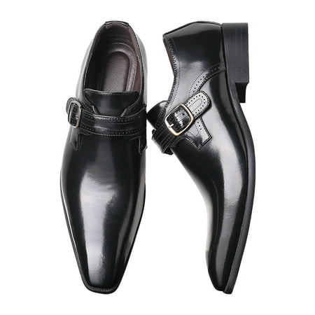 HaiMao Men s Business Shoes Clearance Casual Dress Oxfords formal Lace-Up Shoes for office  Parties  and Daily Wear Black 11.5(48)