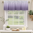 thumbnail image 3 of Purple Ombre Valances for Windows, Decorative Rod Pocket Window Valance Curtains, White Gradient Modern Abstract Art Short Curtain Drapes for Kitchen/Bathroom/Living Room, 2 Panels, 54" W x 18" L, 3 of 8