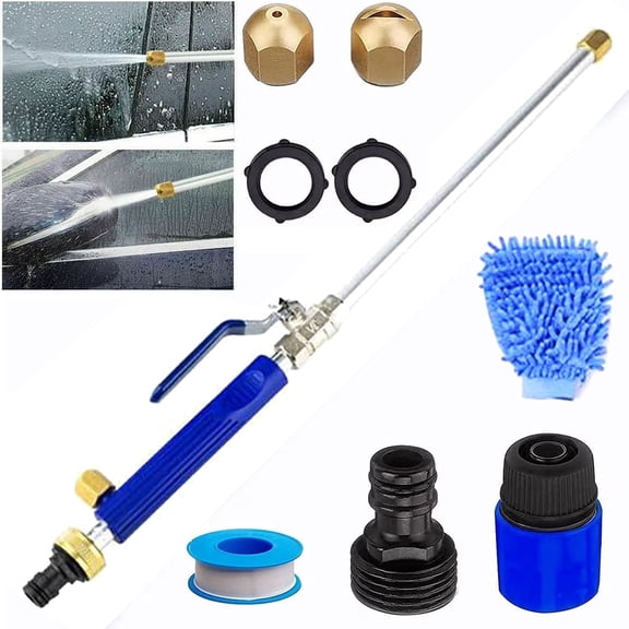 Upgraded Jet Nozzle Power Washer for Garden Hose Power Washer Wand Hydro Jet High Pressure Washer Tools with 2 Different Nozzles and Hose Quick Connectors
