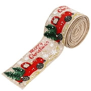 Christmas Tree Ribbon Home Office Shop Christmas tree ribbon; Party Decorative Burlap car ribbon; Ribbon Car Decoration Bands, Red