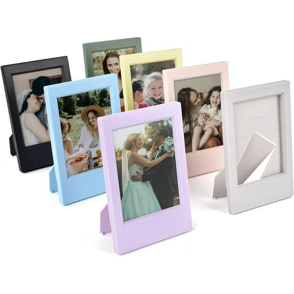 3.6x2.4In Mini Photo Frames,7Pack Mini Frames,Film Photo Frames,Colorful Picture Frames for Tabletop Display Use