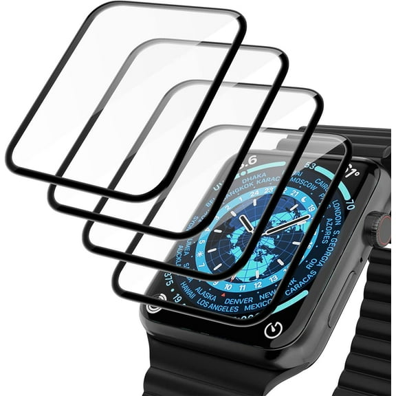 [4 Pack] Smart Watch Screen Protector Compatible with Apple Watch Series 7 45mm Protective Film, Ultra Clear, Bubble-Free for iWatch 2021 (45mm) (DAK0050)