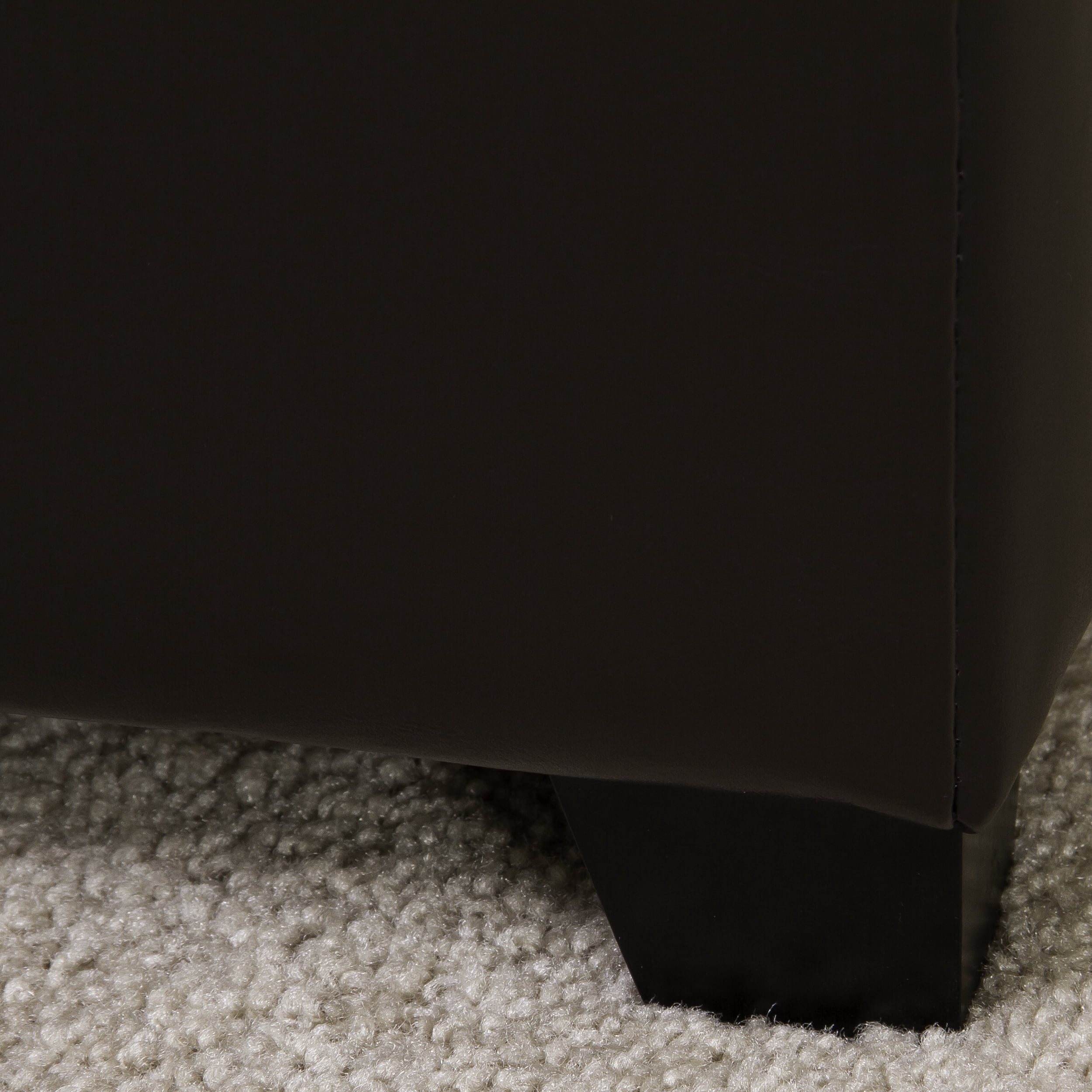 Noble House Bellvue Leather Tray Top Ottoman