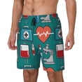 thumbnail image 1 of Balery Medical Elements Bañador para hombre, shorts de playa de secado rápido con entrepierna y forro de compresión-Medium, 1 of 6
