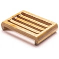 thumbnail image 1 of Jabonera de bambú ecológica, accesorio de baño sostenible, 11 cm x 2,2 cm, 1 of 4