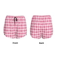 thumbnail image 3 of Daiia pink argyle Pattern Women's 2 in 1 Running Shorts - Lightweight Athletic Workout Gym Yoga Shorts Liner with Phone Pockets-Large, 3 of 7