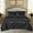 Black, variant on JML 6 Piece Silky Satin Bed in a Bag Comforter Set with Sheets,Twin, Dark Grey