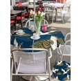 thumbnail image 5 of Outdoor Tablecloth with Umbrella Hole for Patio/Picnic/Party/Camping, White Crane Waterproof Table Cloth Round Cover Washable, Vintage Chinese Cloud Art Blue Gold (Dia 54"), 5 of 8