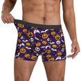 thumbnail image 3 of Men's Boxer Briefs, halloween pumpkins bats print Soft Comfy Mens Underwear Boxer Briefs Breathable With Widen Waist, 3 of 7