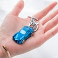 thumbnail image 2 of Llavero con forma de coche de diamantes de imitación, llavero creativo con forma de coche, llavero de metal 3D, regalo para hombres y mujeres, accesorios para coche, 2 of 5
